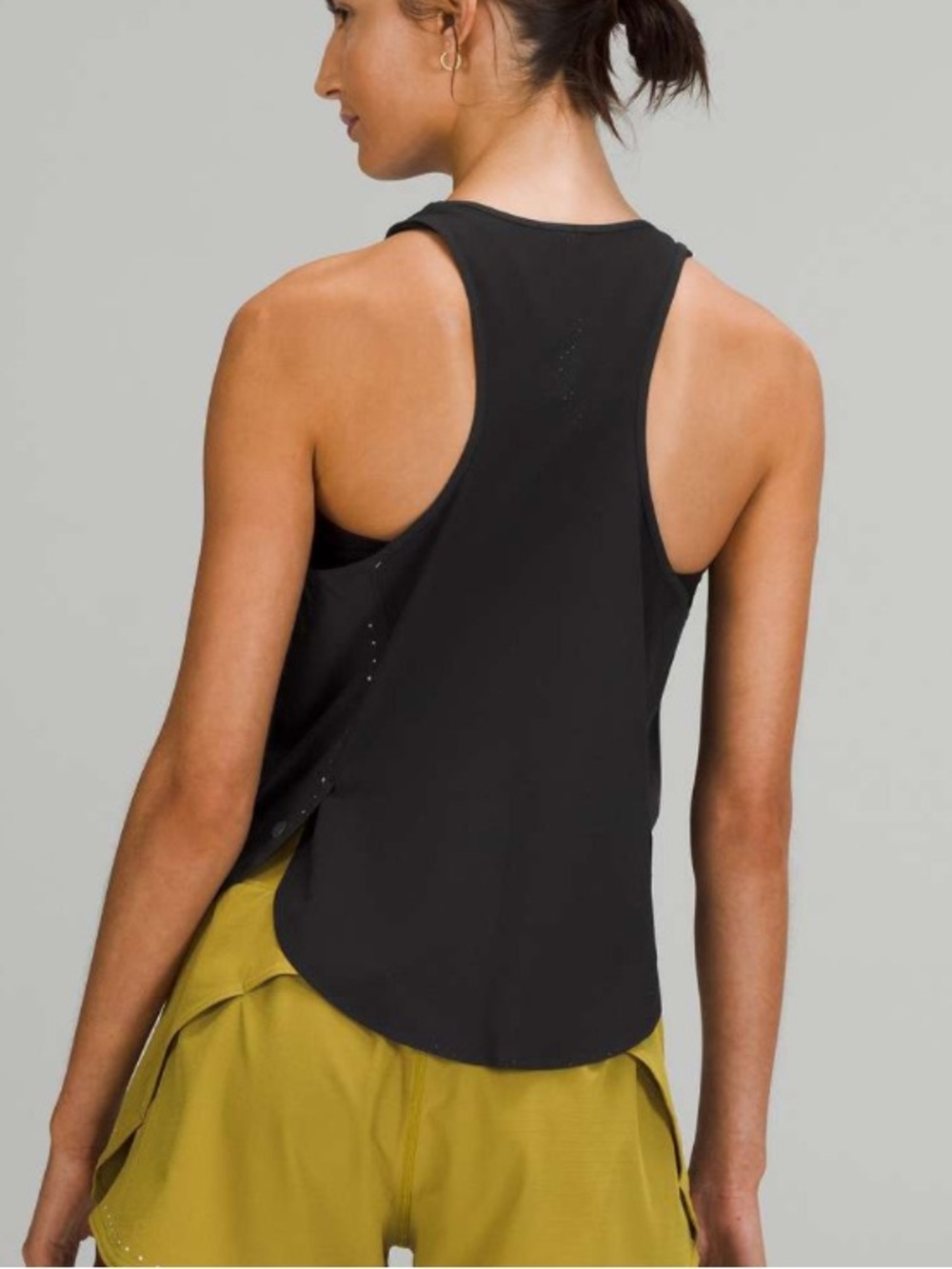 Lululemon Lightweight Stretch Running Tank Top Black Vented Racerback-10